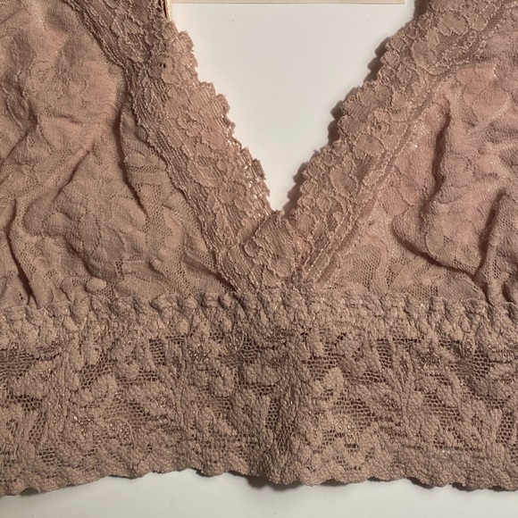 Small Hanky Panky Lace Bralette Adjustable Straps, Beige, Light Nude Comfy! VGUC - Picture 10 of 16